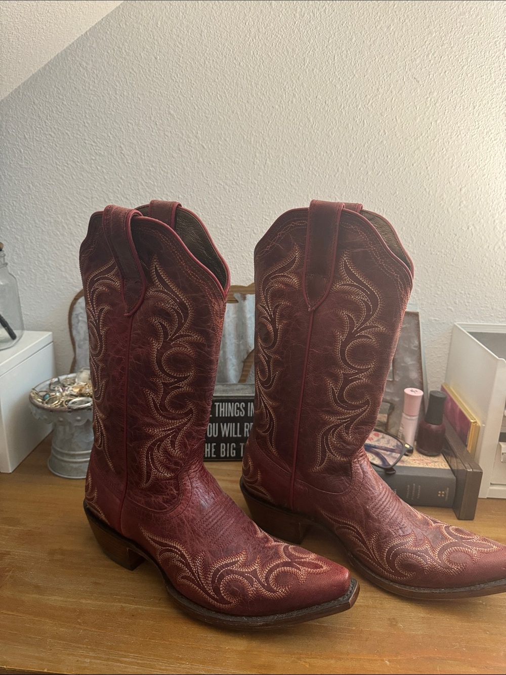 Ariat Red Western Heeled Cowboy Boots